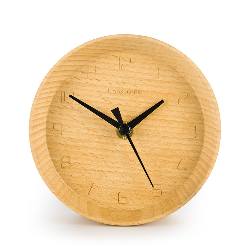 Scandinavian style wooden electronic clock digital clock