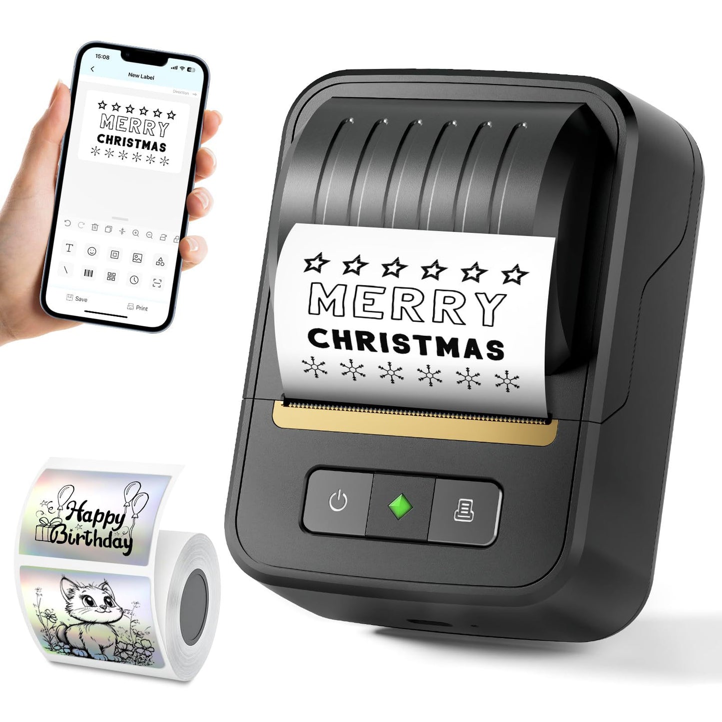 Bluetooth Ink-free Portable Thermal Label Printer