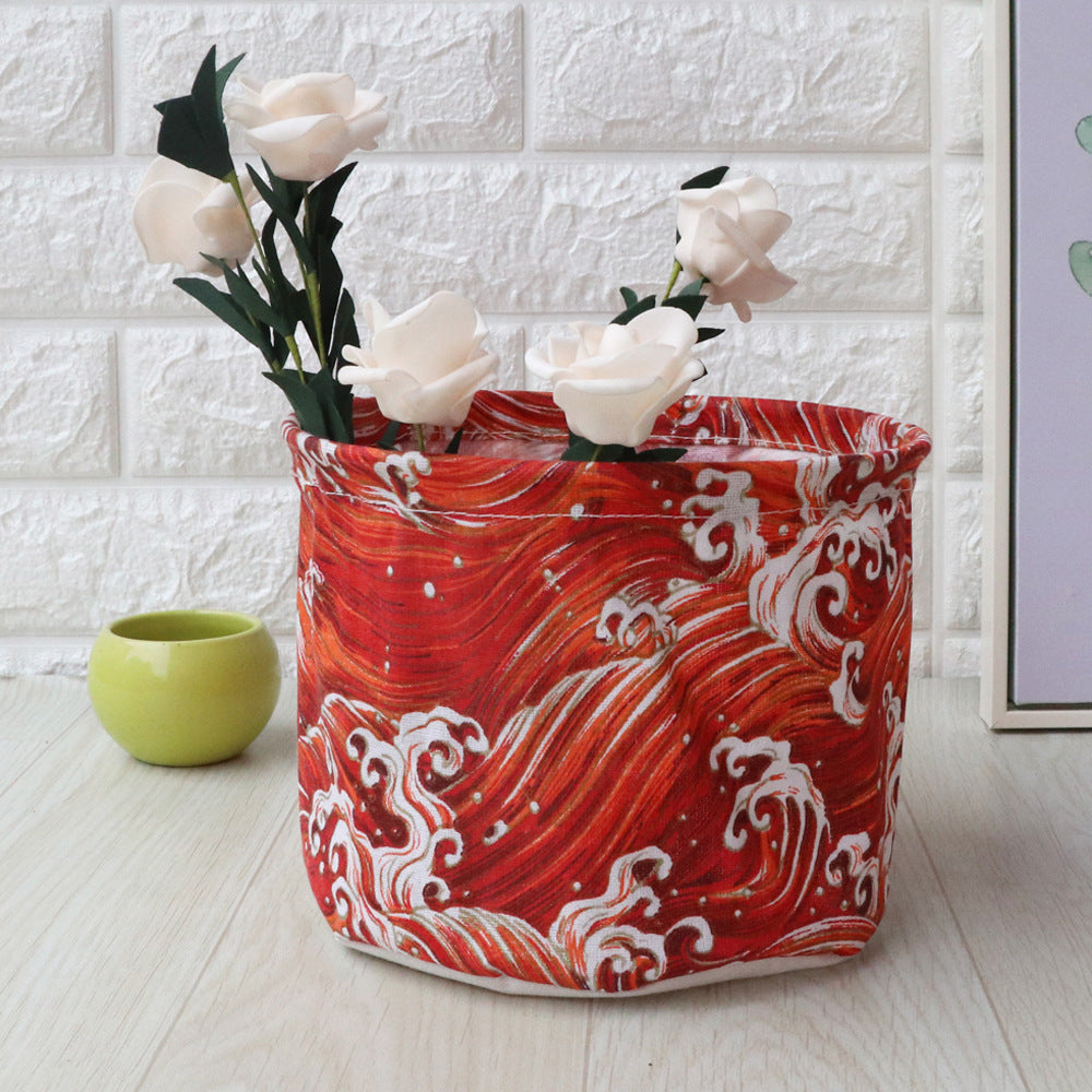 Fabric Waterproof Foldable Under-Desk Storage Basket