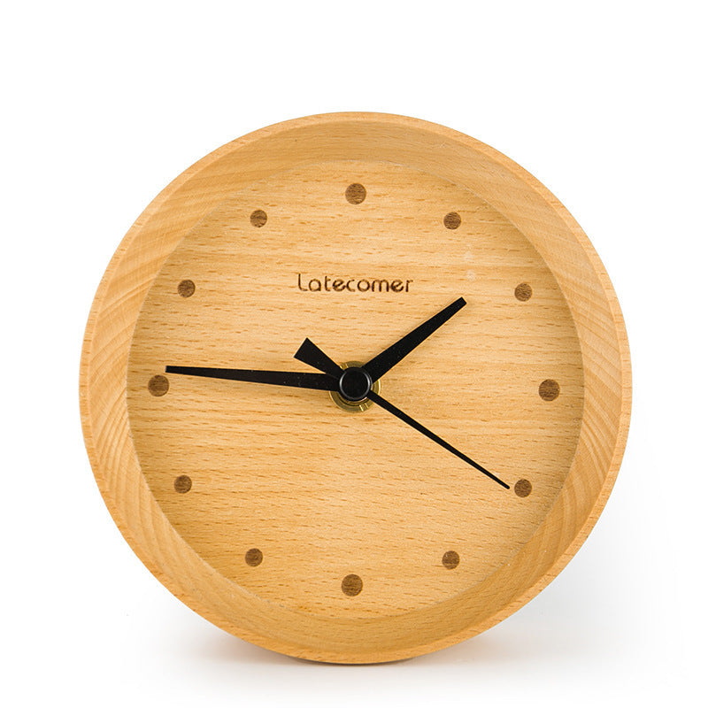 Scandinavian style wooden electronic clock digital clock