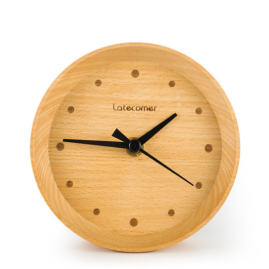 Scandinavian style wooden electronic clock digital clock
