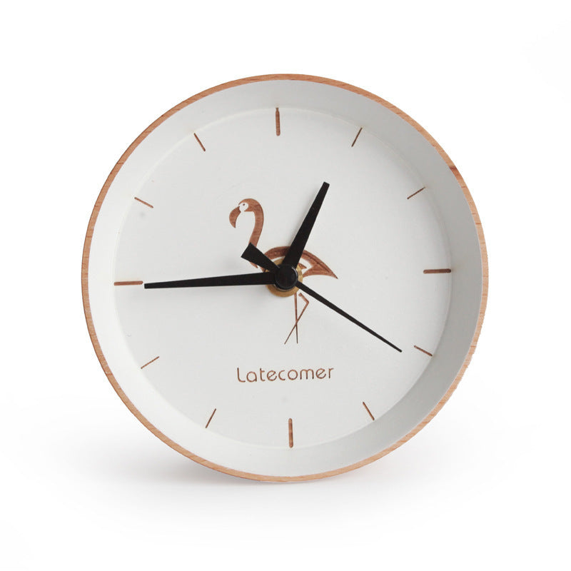 Scandinavian style wooden electronic clock digital clock