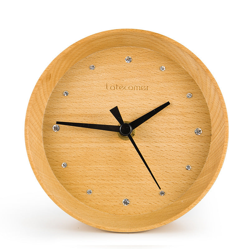 Scandinavian style wooden electronic clock digital clock