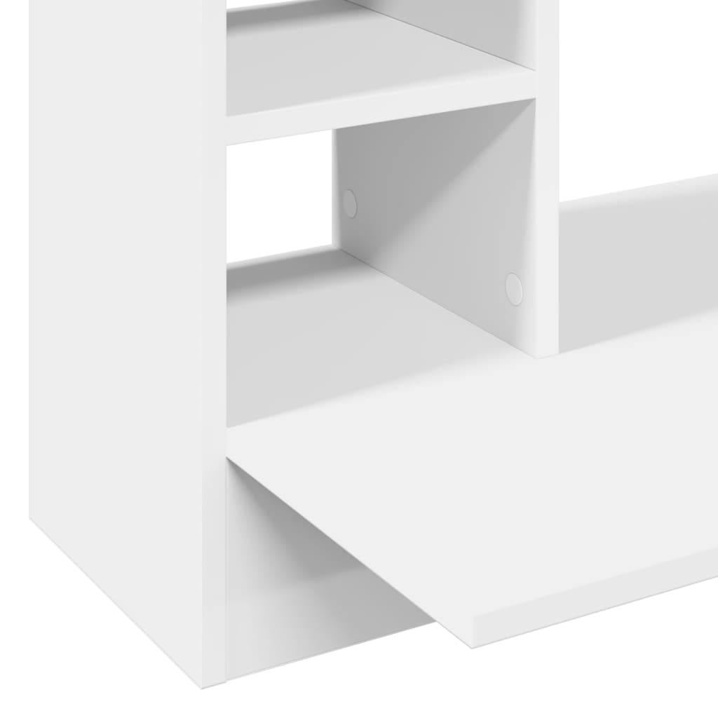 Wall-Mounted Desk with Shelves