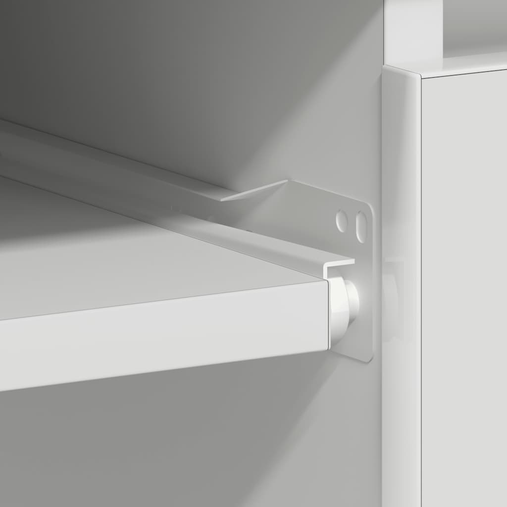 Modern White Desk with 3 Drawers