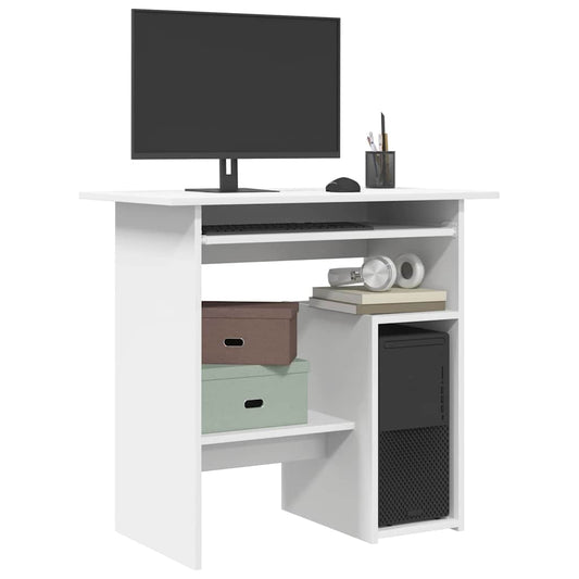 Compact Desk with Side Shelves