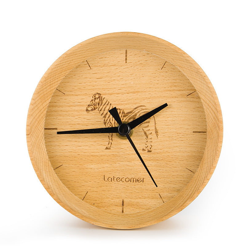 Scandinavian style wooden electronic clock digital clock