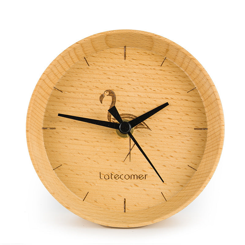 Scandinavian style wooden electronic clock digital clock