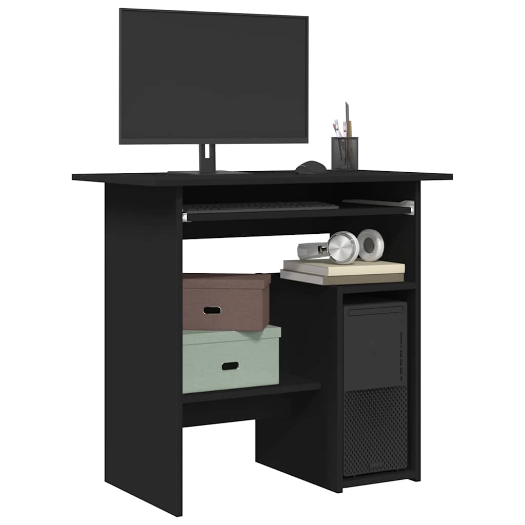 Compact Desk with Side Shelves