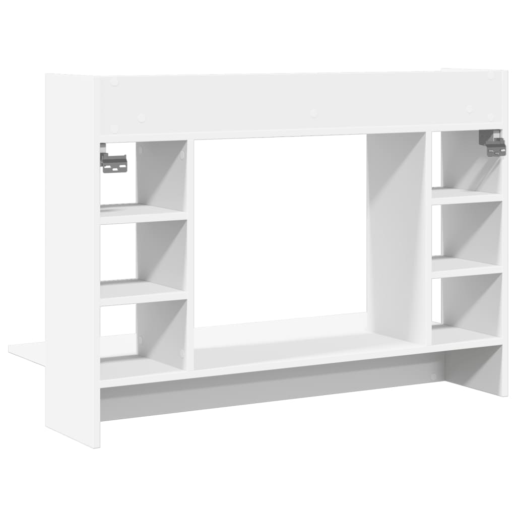 Wall-Mounted Desk with Shelves