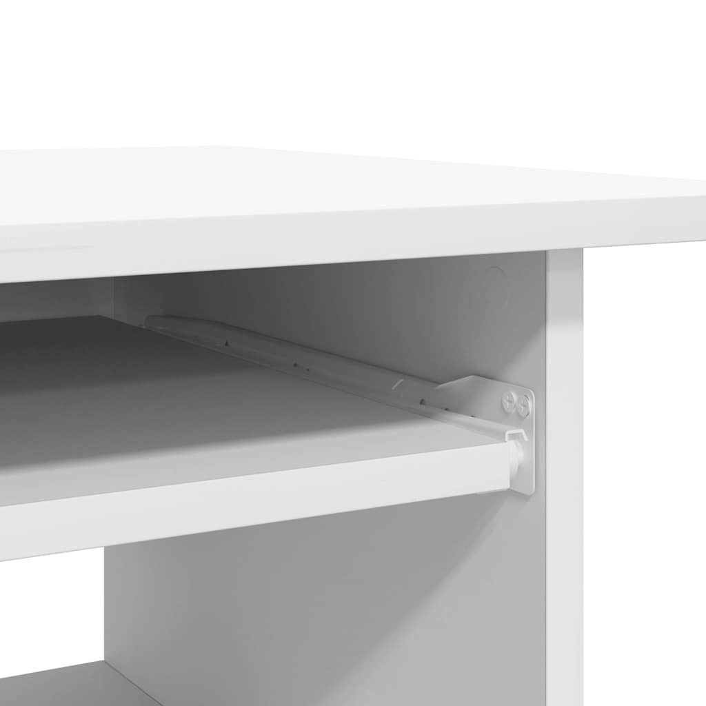 Compact Desk with Side Shelves