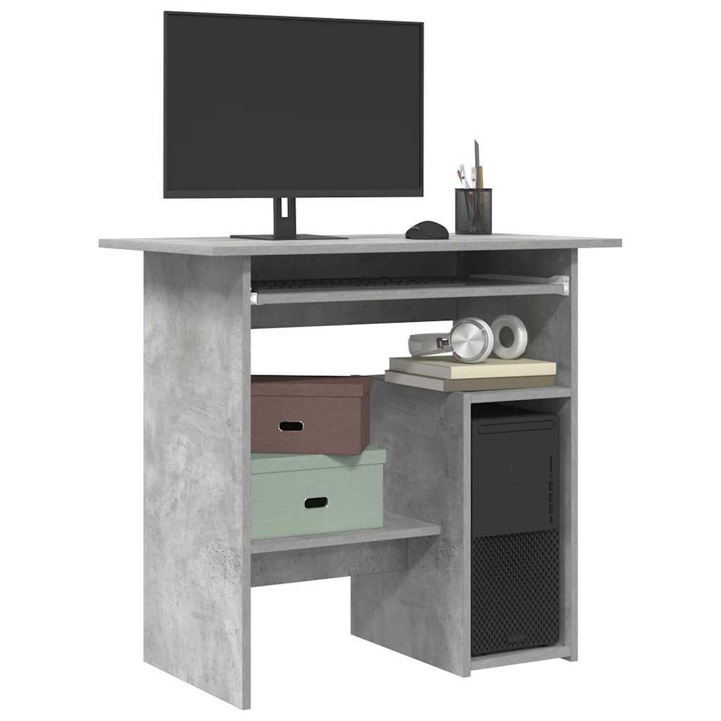 Compact Desk with Side Shelves