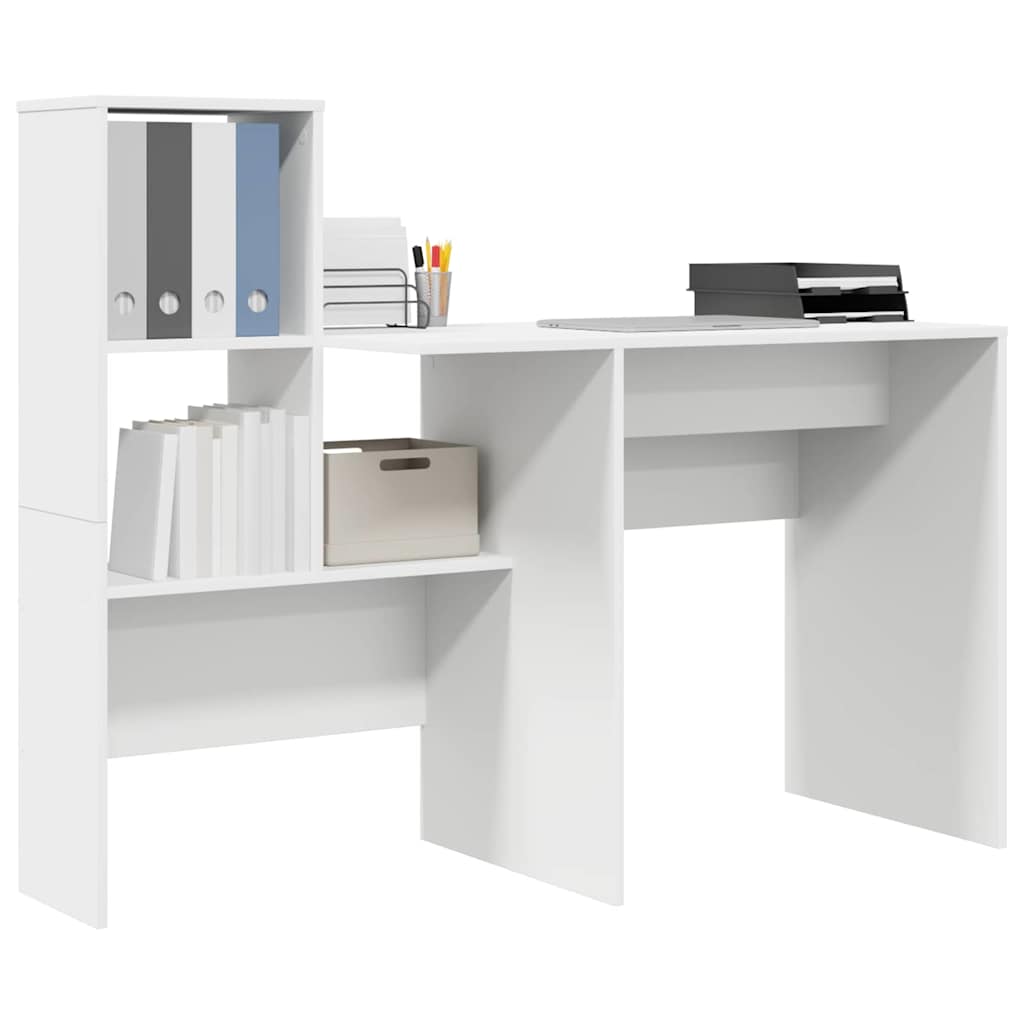 Large Desk with Storage Shelf - 131cm