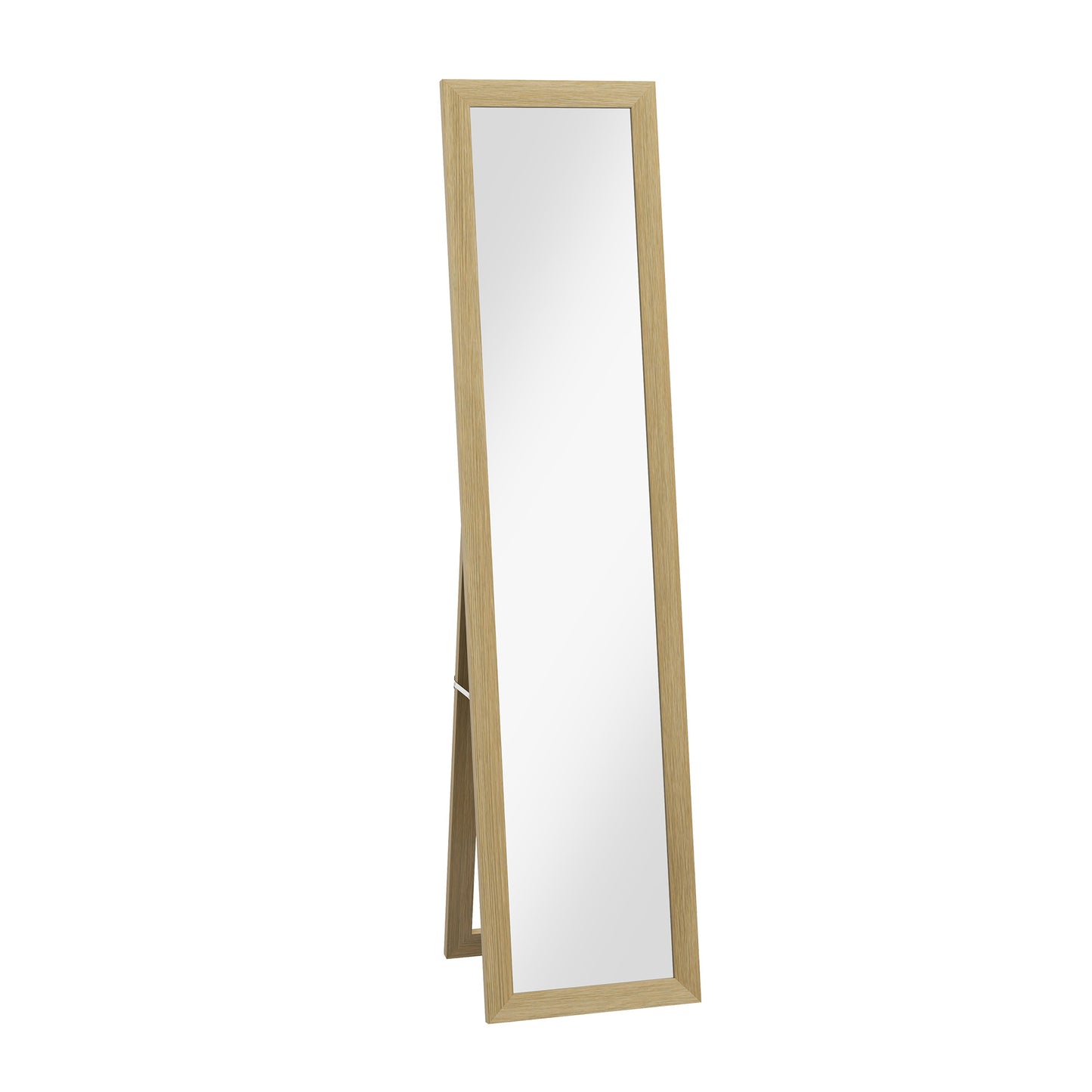 Natural Wood Full-Length Mirror – 37×157cm