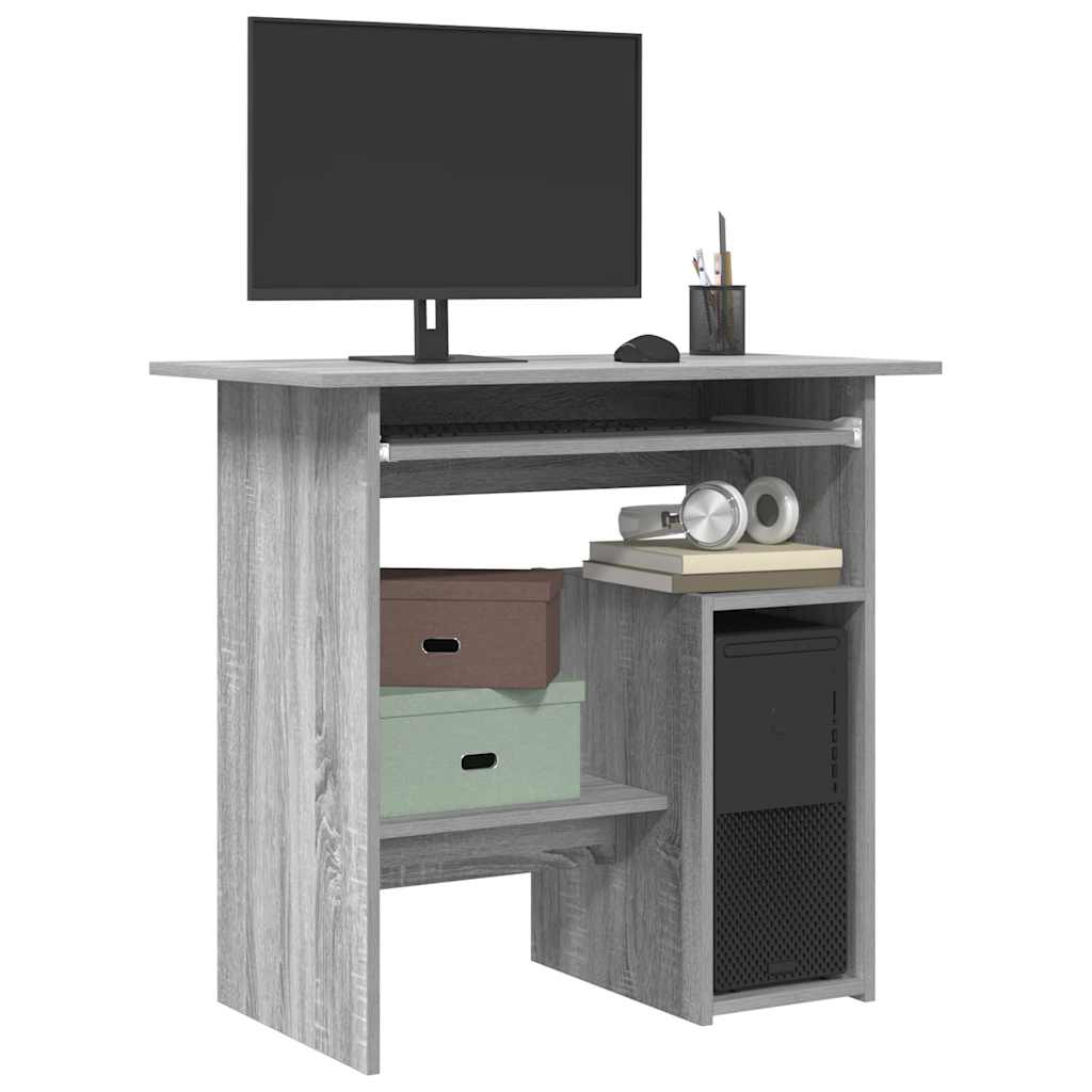 Compact Desk with Side Shelves