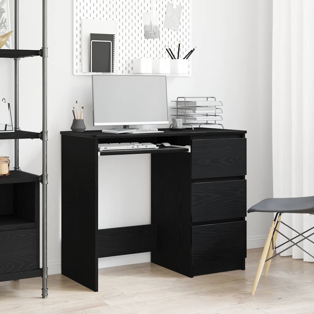 Modern White Desk with 3 Drawers