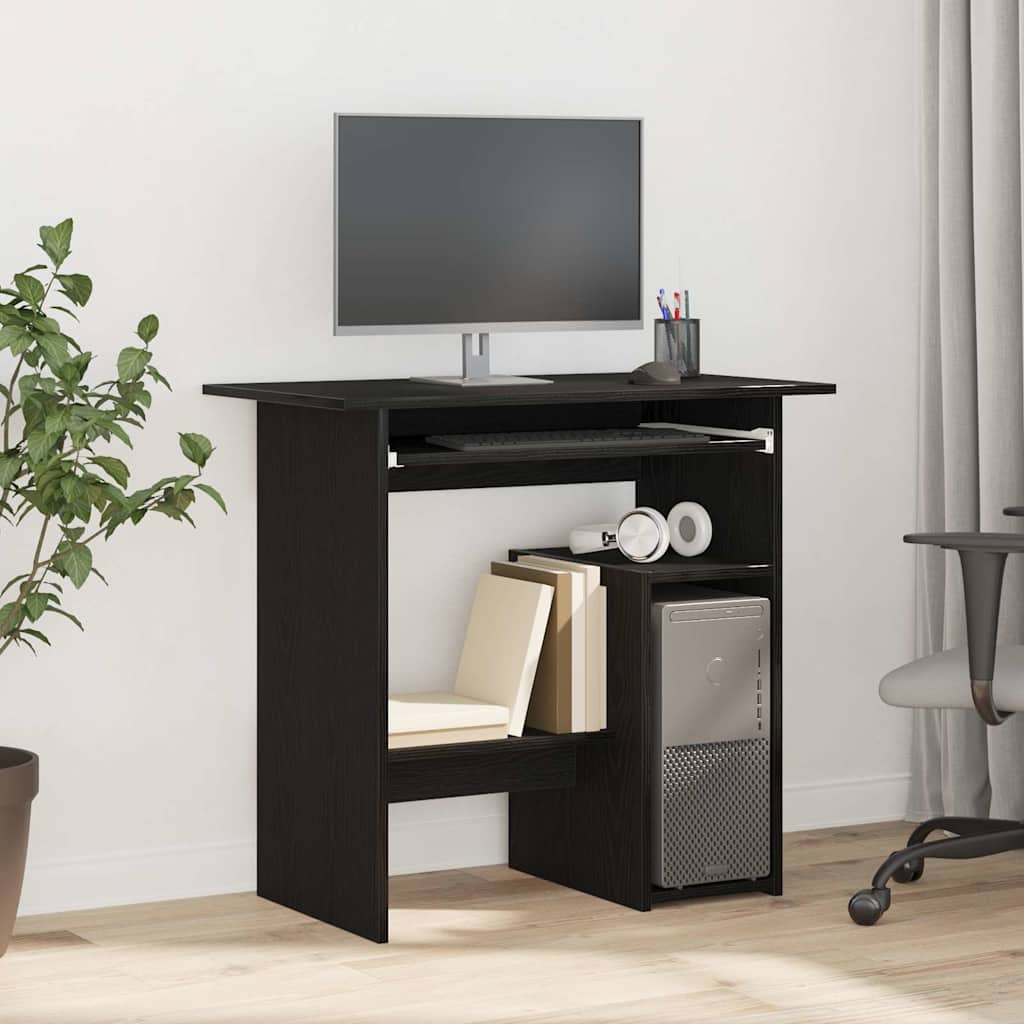 Compact Desk with Side Shelves