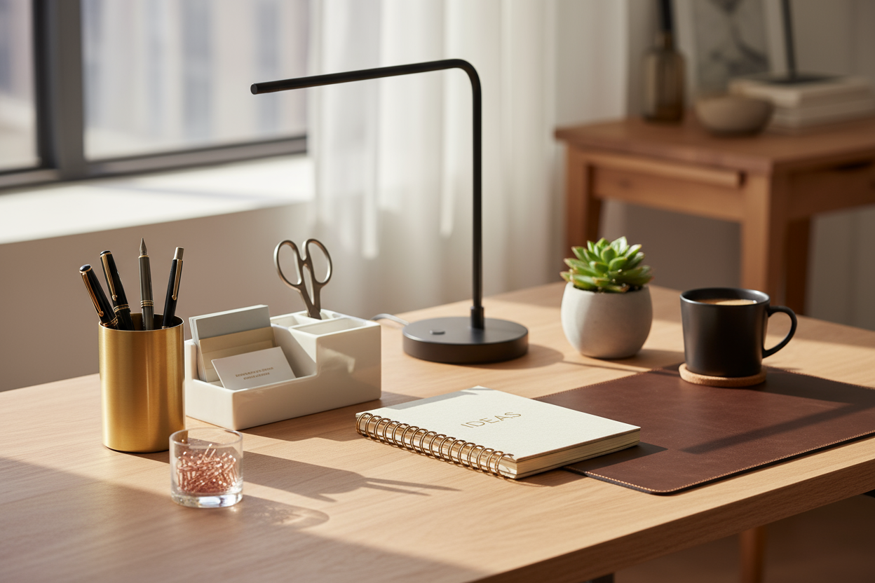 make table and desk accesories but in a realistic way